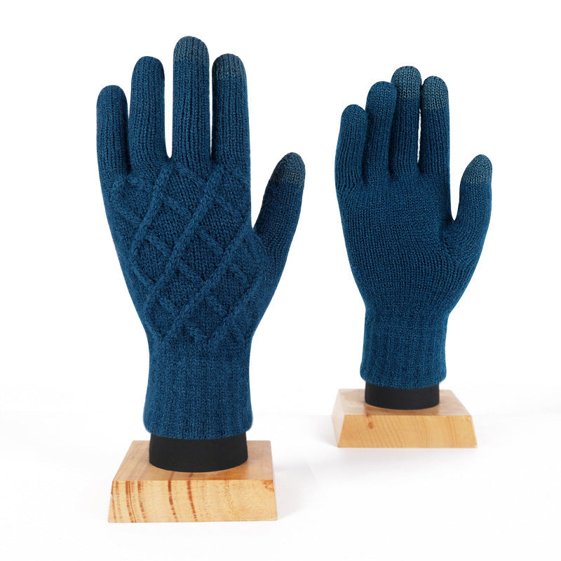 “Cross Stitch Knit Gloves”