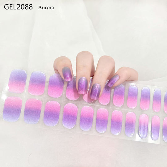 Pure Color Onion Powder Baking-free Gel Nail Art