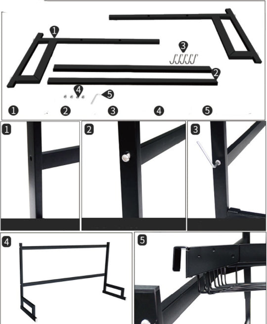 “Retractable Dish Drain and Rack”