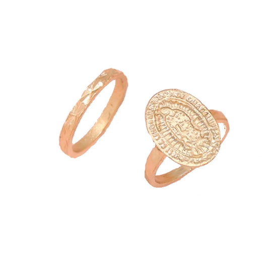 “9 Piece Gold Alloy Ring Set”