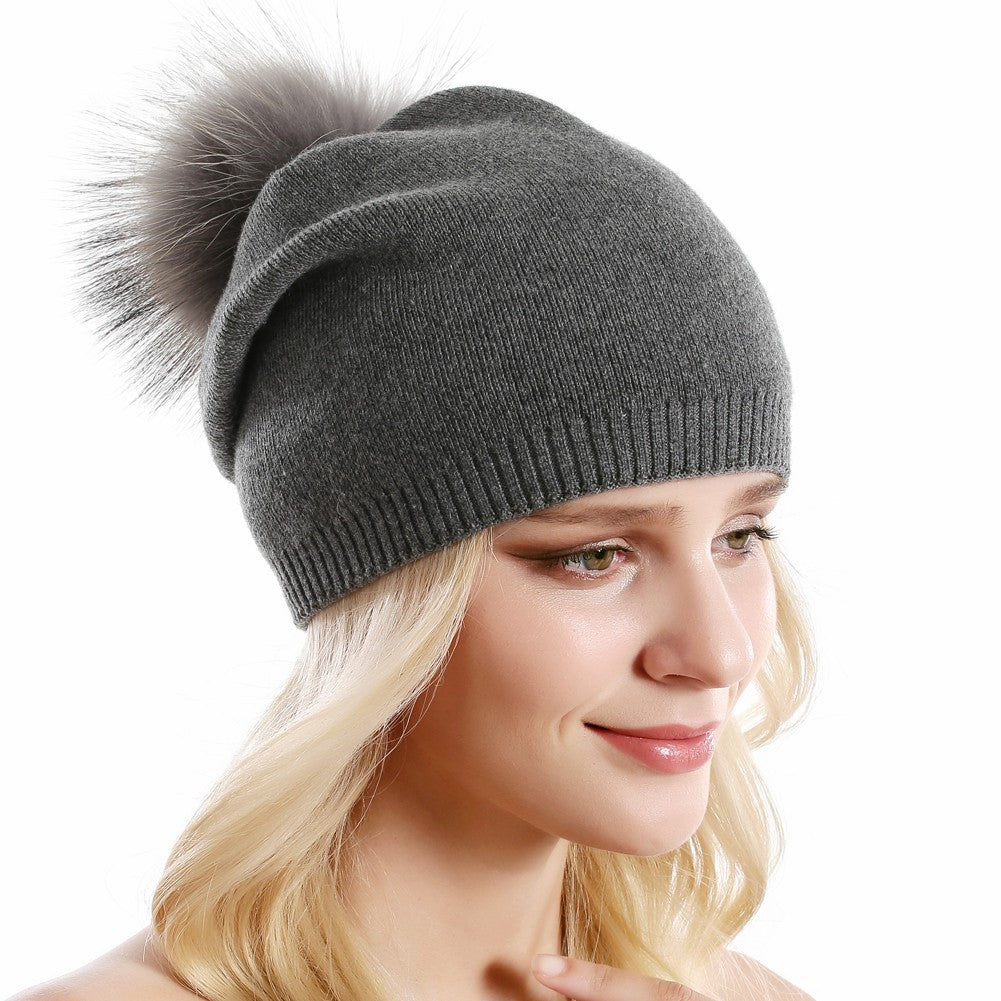 “Faux Fur Pompom Hats”