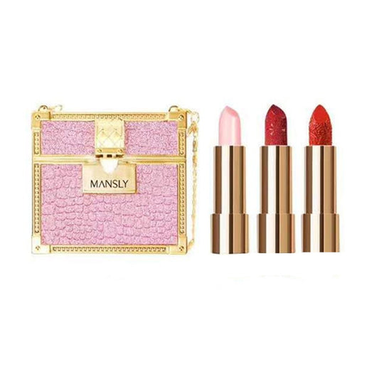 “Shining Star Lipstick 3 Pack and Chain Case”