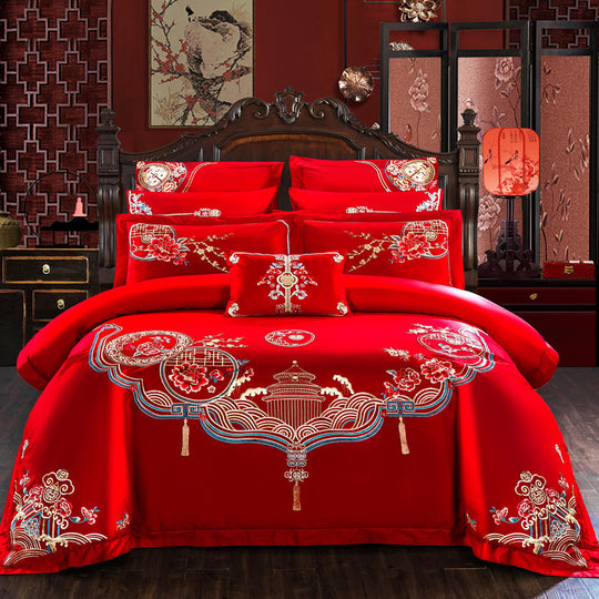 “Lucky Red 4 Piece Comforter Set”