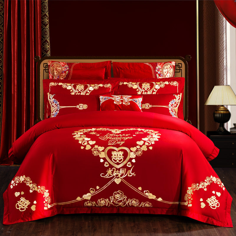 “Lucky Red 4 Piece Comforter Set”