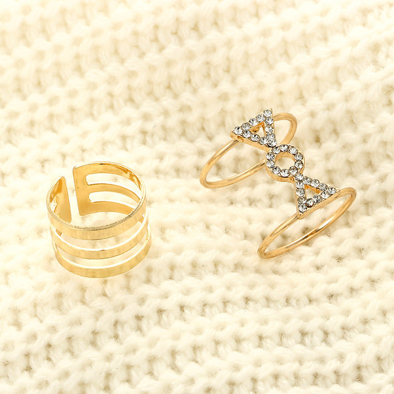 “Starburst Alloy Ring Set”