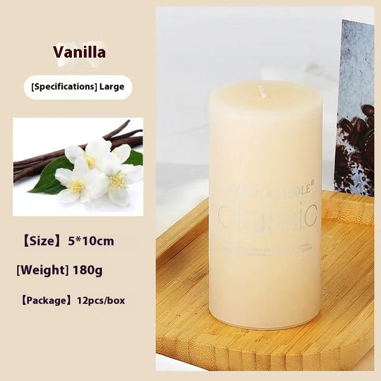 Cylindrical Color Aromatherapy Candle Brilliant Fragrance Candle Smokeless Candles