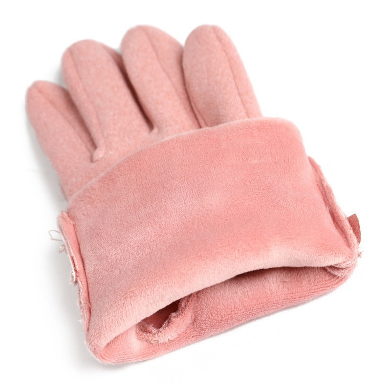 “Bow Tie Wool Touch Gloves”