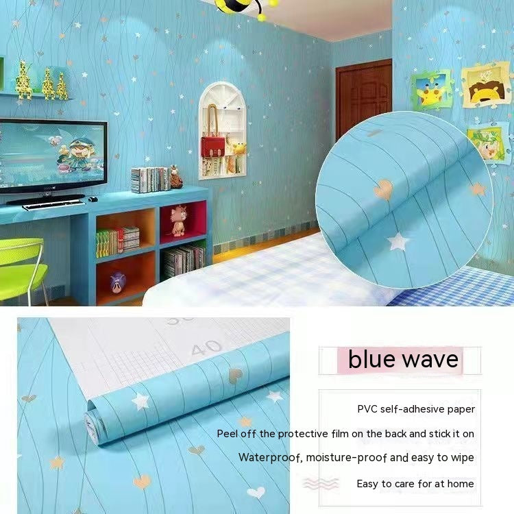 Waterproof Self-adhesive Wallpaper Bedroom Living Room Wall Sticker