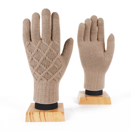 “Cross Stitch Knit Gloves”