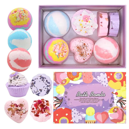 "Bubble Cupcake Spa Bath Bombs Set"