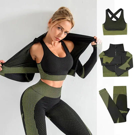 “Delilah Waffle Seamless Activewear Set”