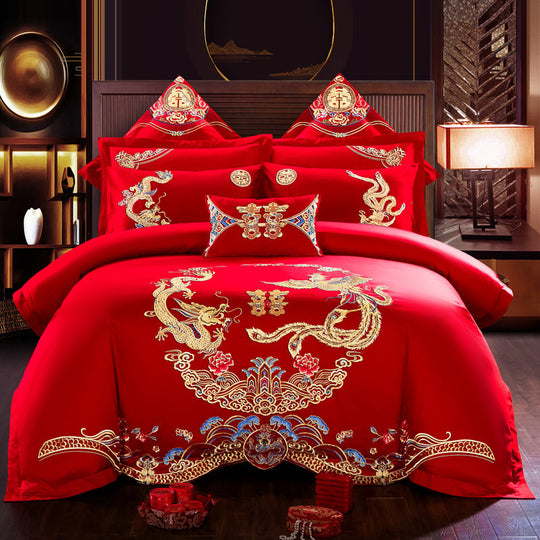 “Lucky Red 4 Piece Comforter Set”