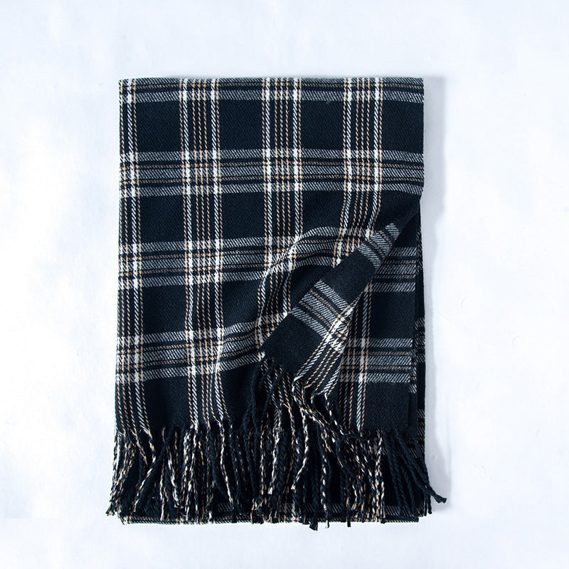 “Faux Casmere Tassel Scarf”