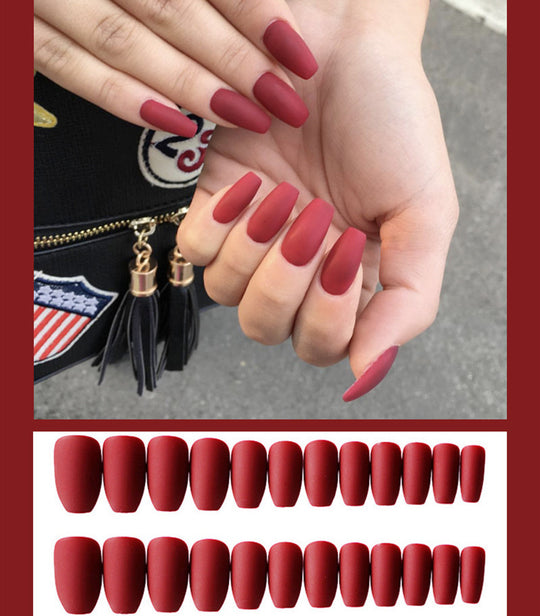 "Matte Attack Mid Coffin Tip Fashion Nails"