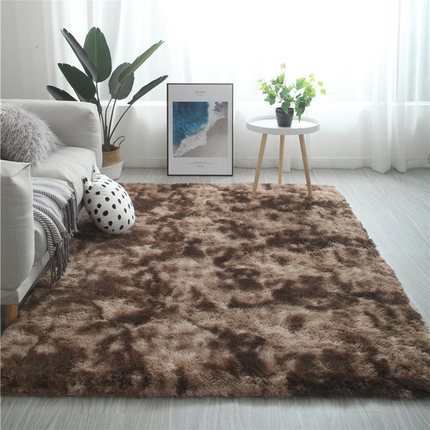 "Long Hair Tie-Dyed Fluffy Area Rug"