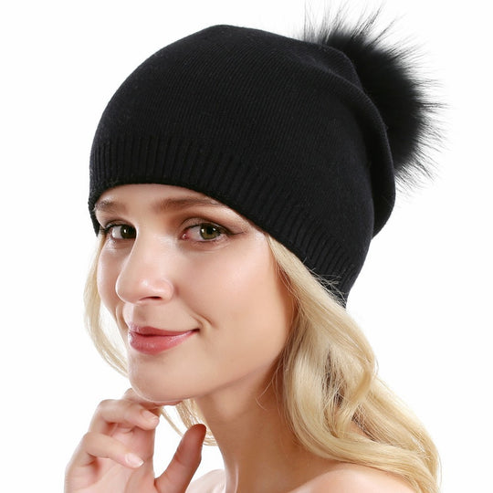 “Faux Fur Pompom Hats”