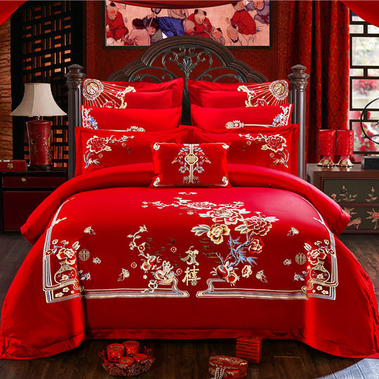 “Lucky Red 4 Piece Comforter Set”