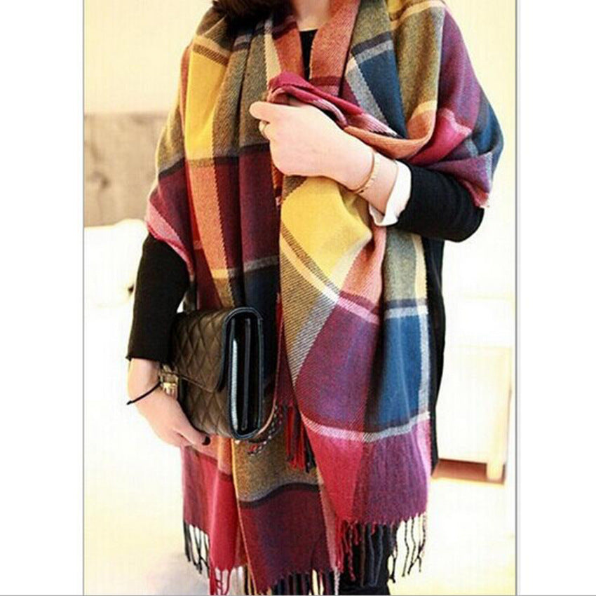 “Fringed Faux Cashmere Scarf”