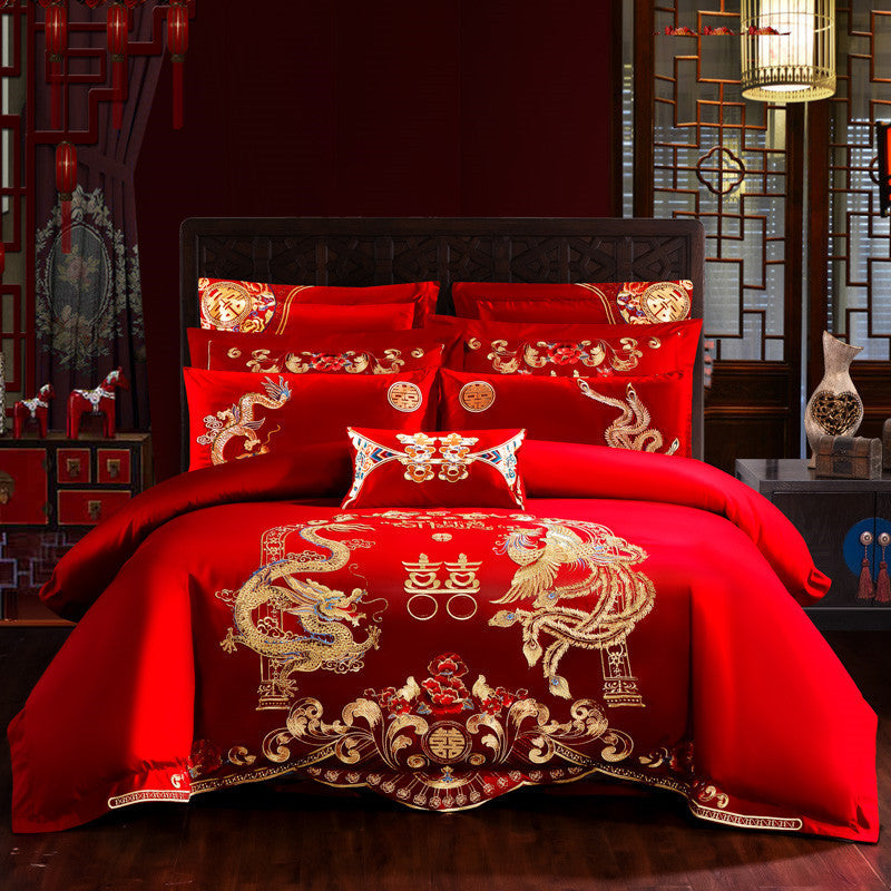 “Lucky Red 4 Piece Comforter Set”