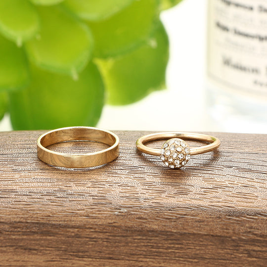 “Starburst Alloy Ring Set”