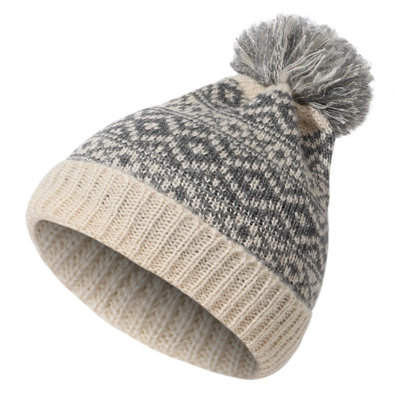 “Knitted Wool Puff Hat”