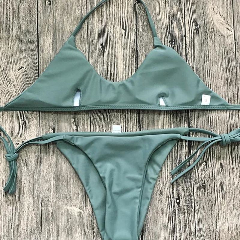 "Gerren Halter Tie Bikini Set”