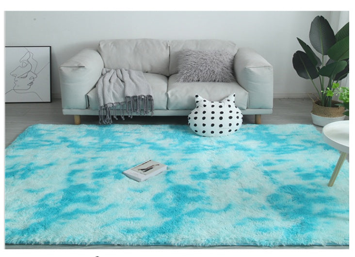 "Long Hair Tie-Dyed Fluffy Area Rug"