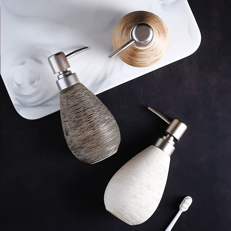 “Textured Ceramic Soap Pump”