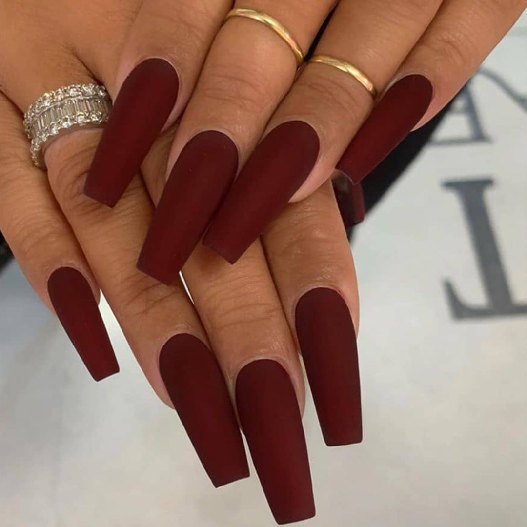 “Matte Dreams Long Ballet Tip Fashion Nails”