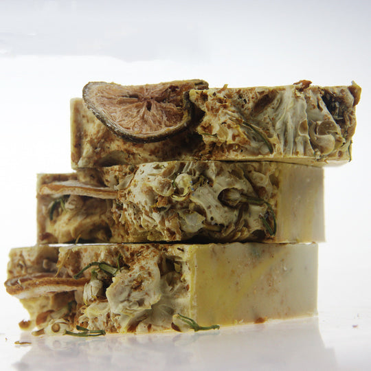 "Jasmine and Lemon Dried Flower Essential Oil  Soap"