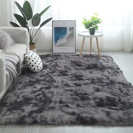 "Long Hair Tie-Dyed Fluffy Area Rug"