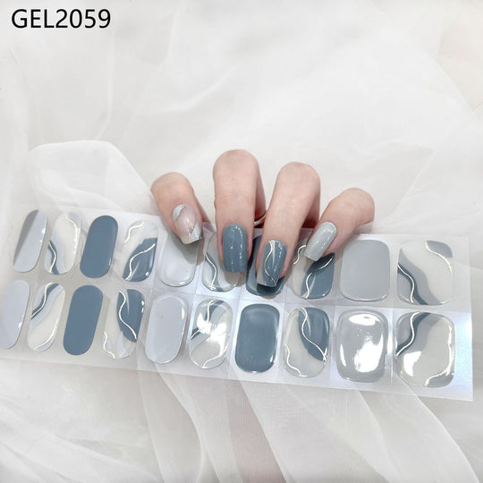 Pure Color Onion Powder Baking-free Gel Nail Art