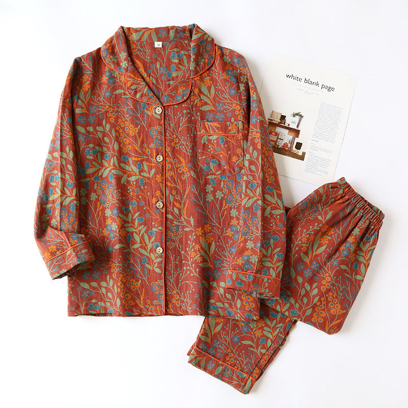 “Autumn Dreams Cotton Pajama Set”