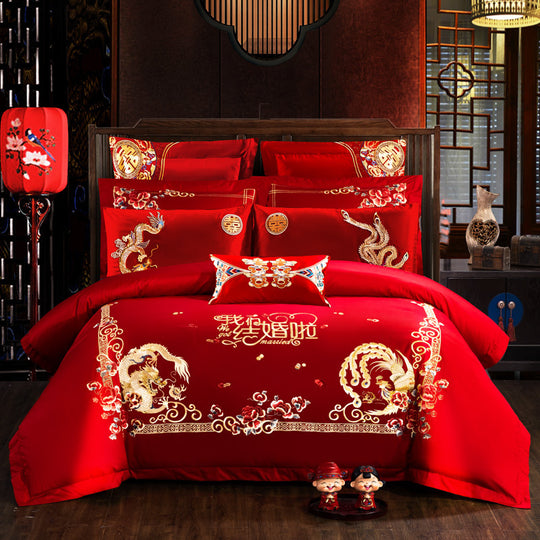 “Lucky Red 4 Piece Comforter Set”