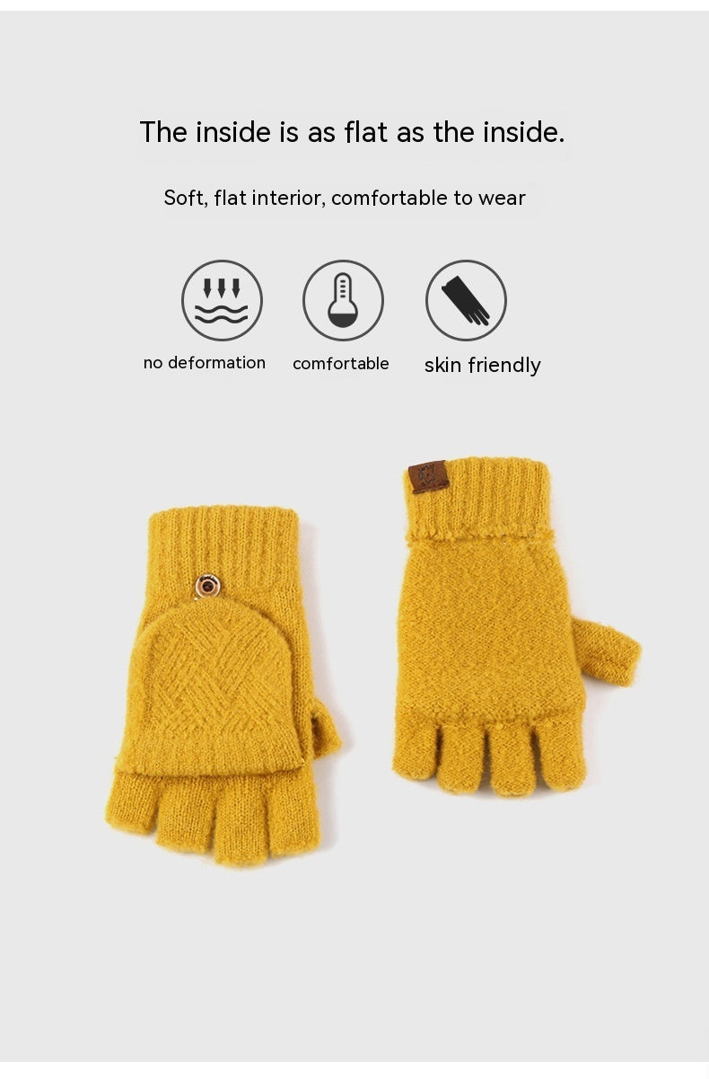 “Knitted Flip Gloves”