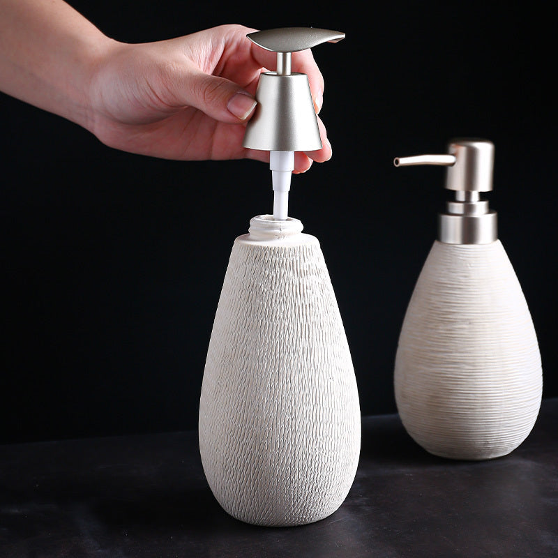 “Textured Ceramic Soap Pump”