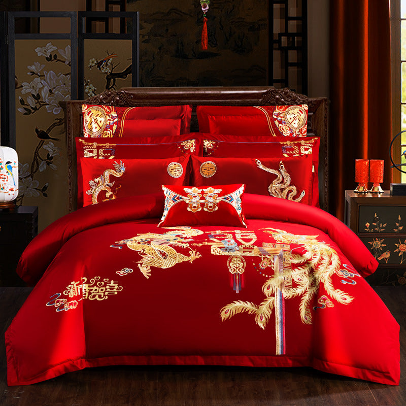 “Lucky Red 4 Piece Comforter Set”