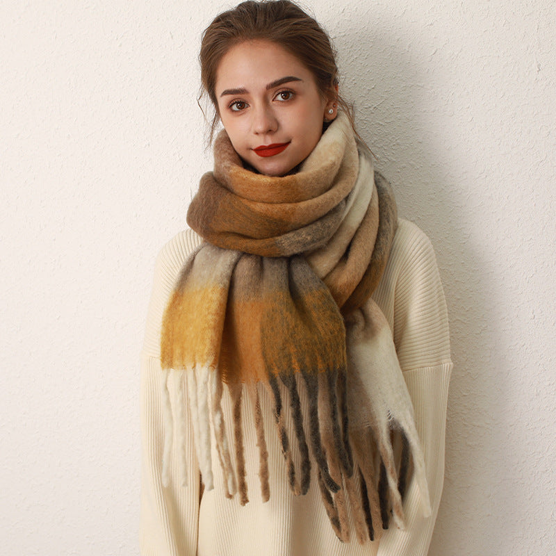 “Claire Fringed Wool Scarf”