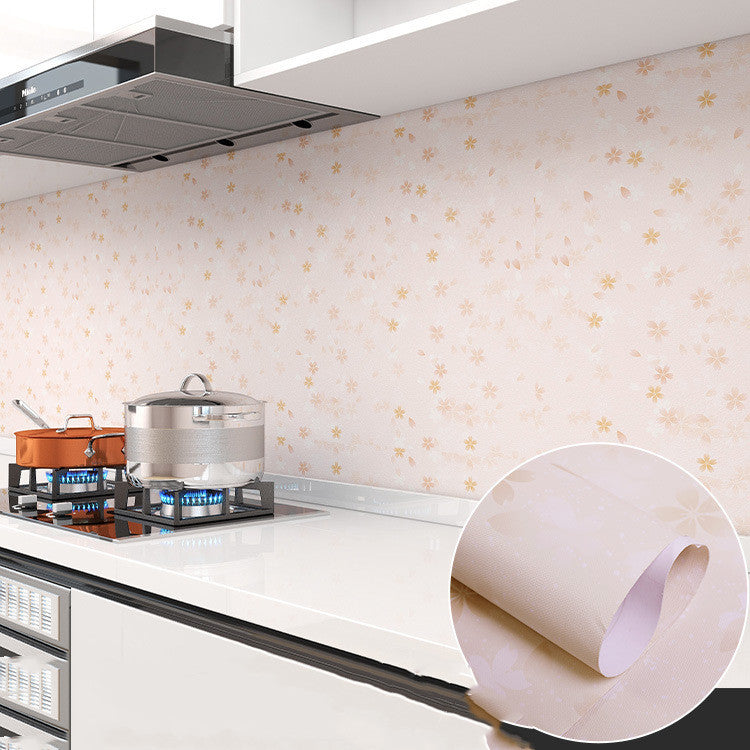 Self-adhesive High Temperature Resistant Cooking Range Cabinet Wallpaper