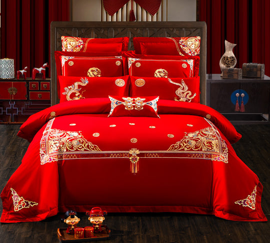 “Lucky Red 4 Piece Comforter Set”