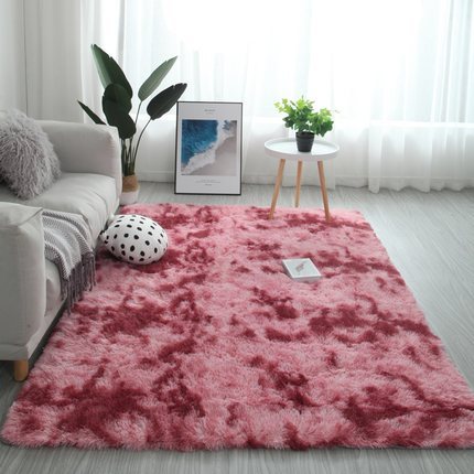 "Long Hair Tie-Dyed Fluffy Area Rug"