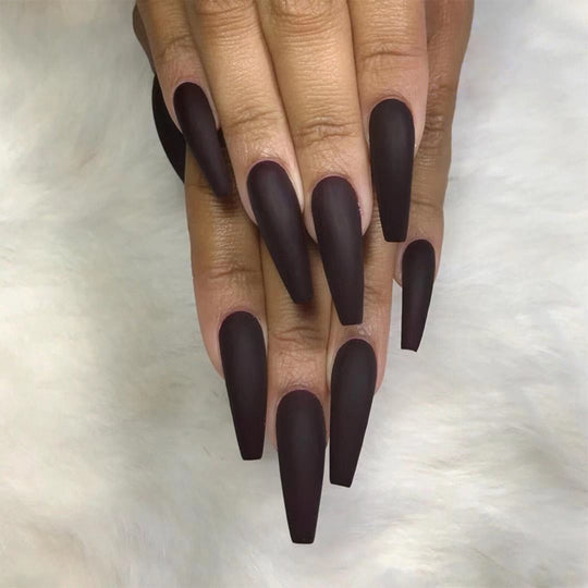 “Matte Dreams Long Ballet Tip Fashion Nails”