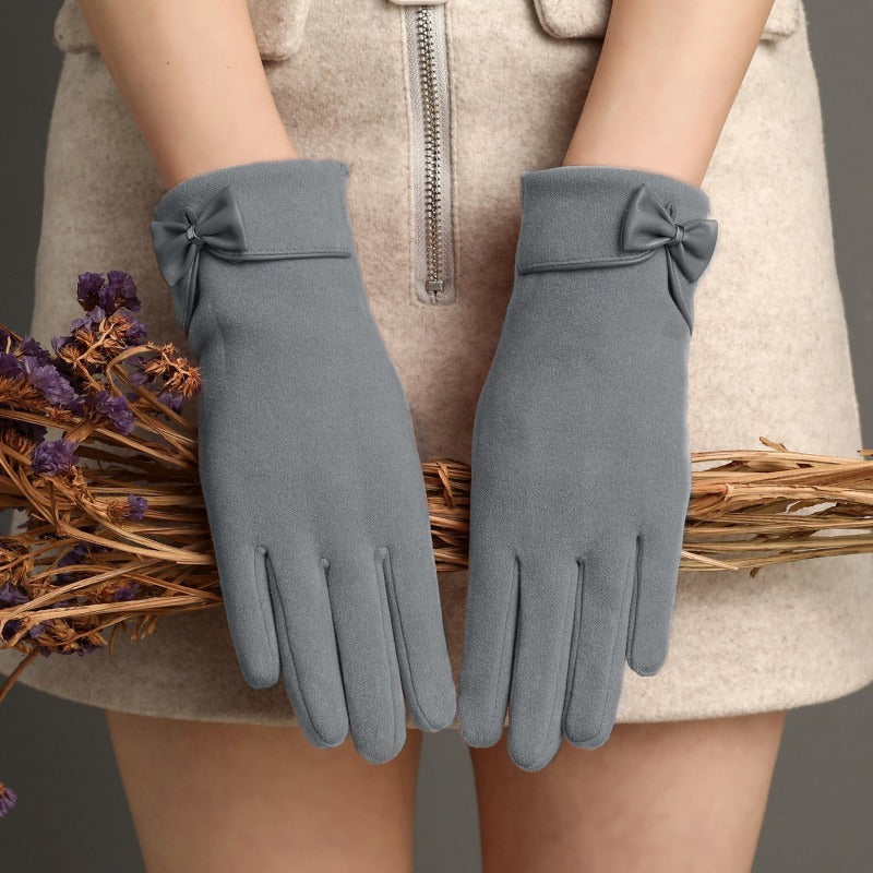 “Bow Tie Wool Touch Gloves”