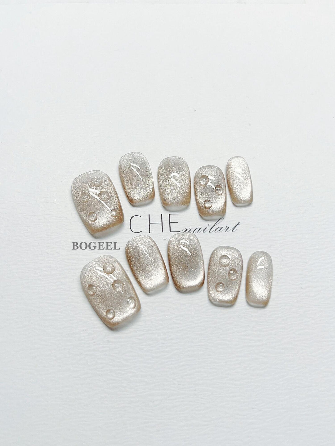 “Raindrop Short Square Fashion Nails”