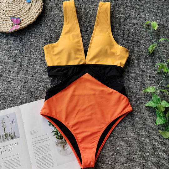 “Natalie Color Block Swimsuit”