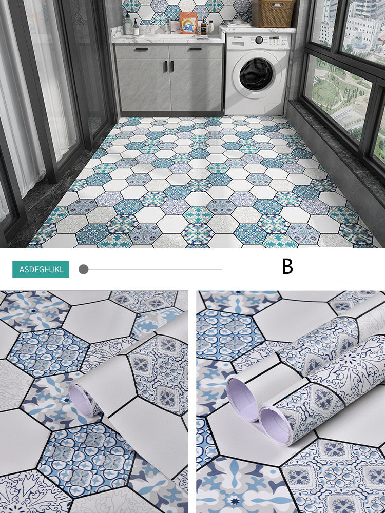 Thicken Balcony Floor Wallpaper Self Adhesive Waterproof Tile Sticker