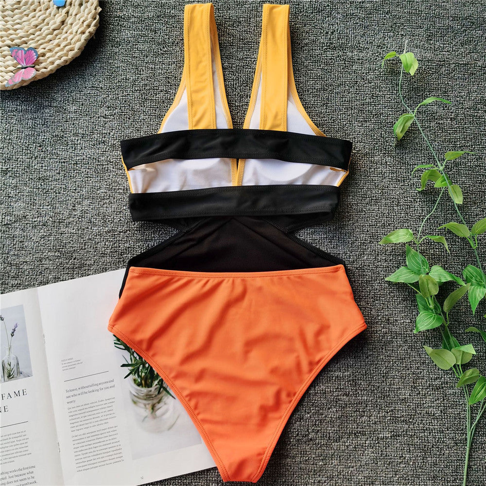 “Natalie Color Block Swimsuit”