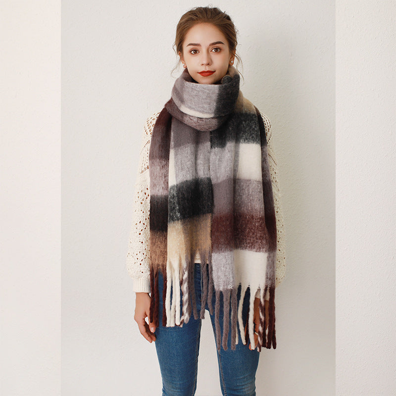 “Claire Fringed Wool Scarf”