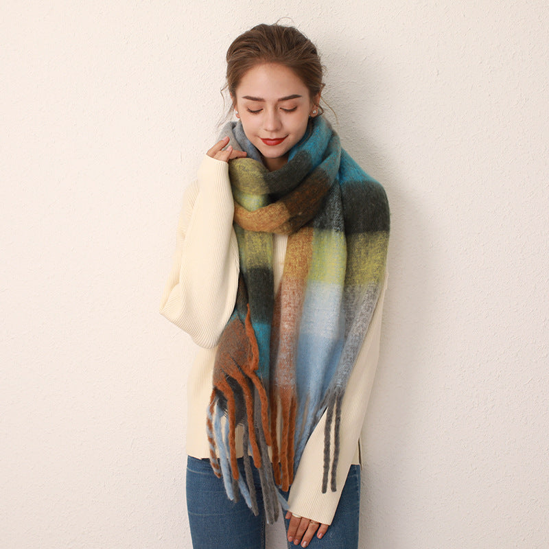 “Claire Fringed Wool Scarf”