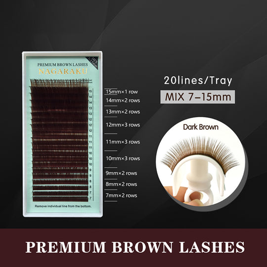 "Nagaraku Brown Grafted  Eyelashes"